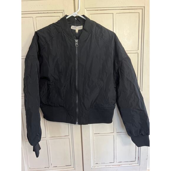 NWT Happily Grey size small black bomber jacket - Picture 1 of 5